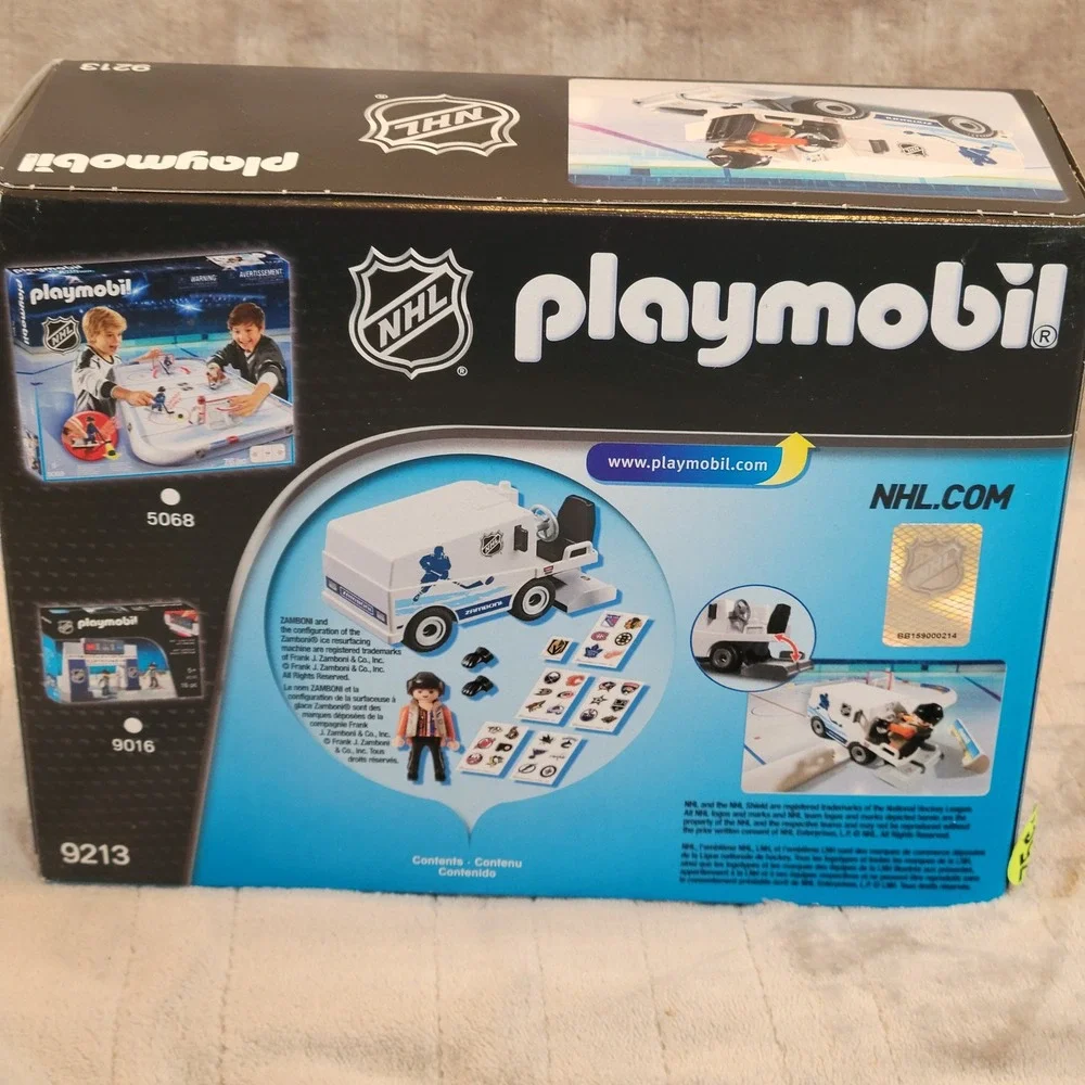 Playmobil Zamboni White NHL Ice Resurfacing Vehicle Set 9213‎ NEW
